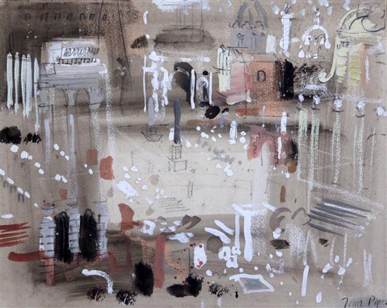 § John Piper (1903-1992) The Forum, Rome 11 x 13.75in.